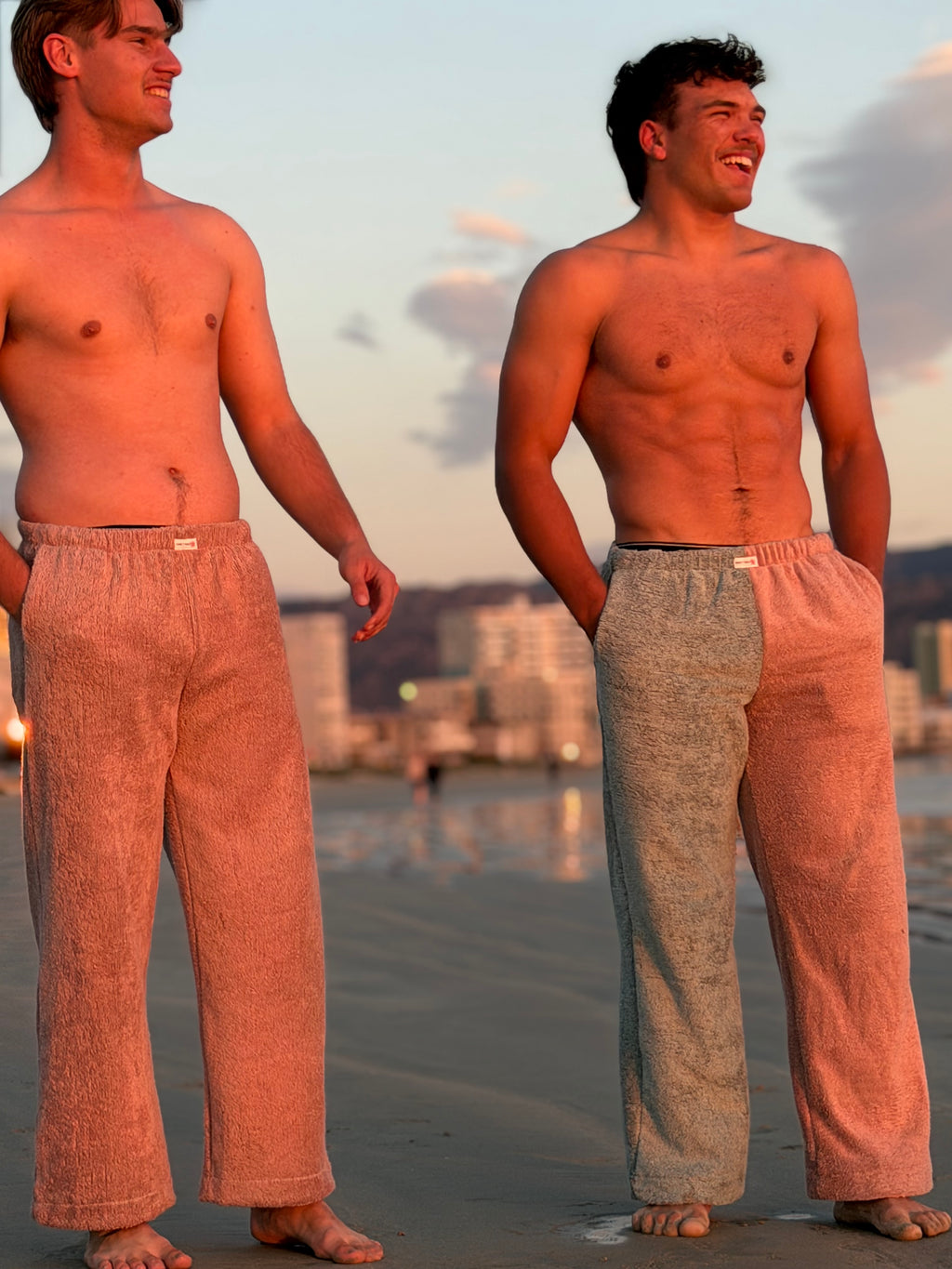 Towel Wide Leg Pants- Mauve