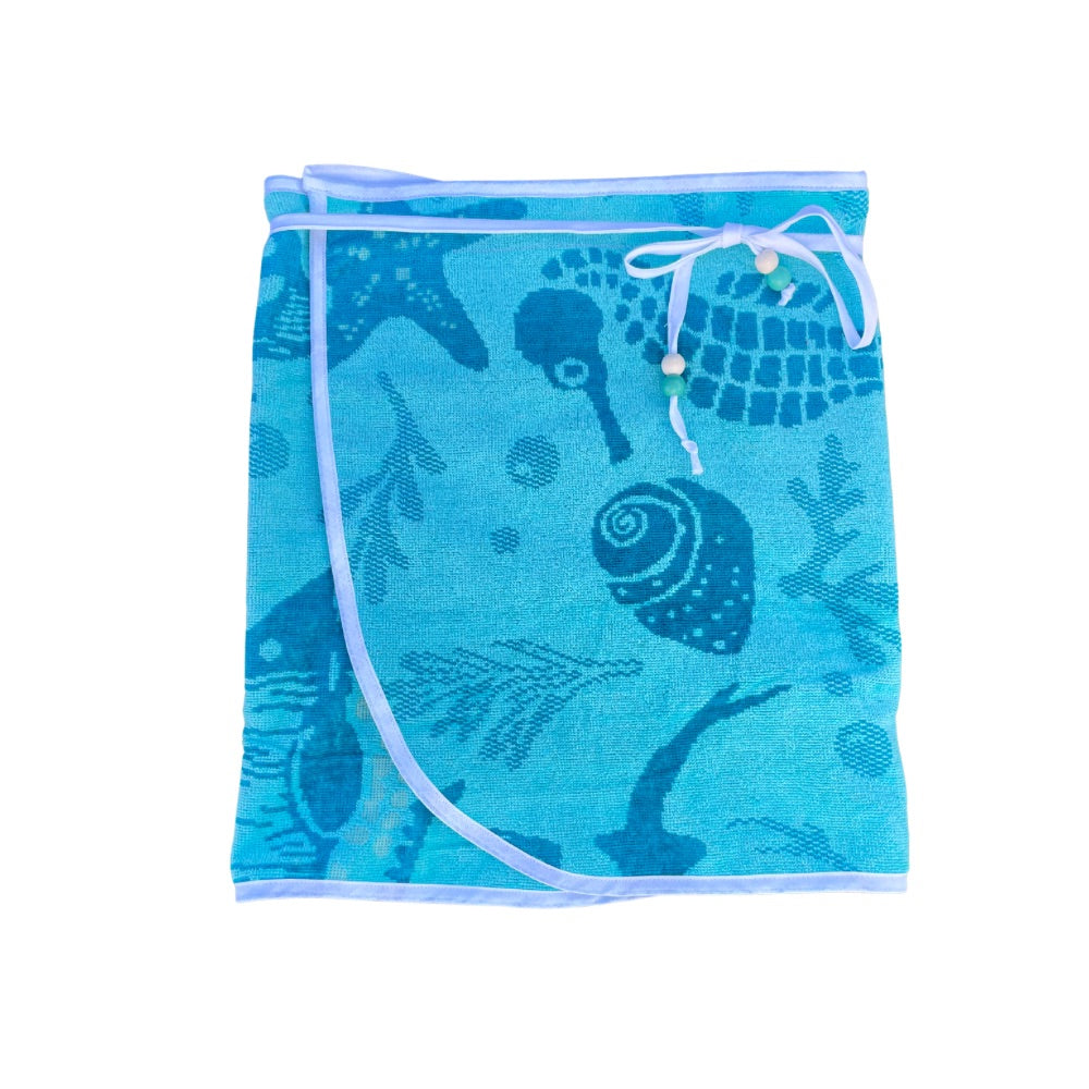 Sealife Blue Towel Wrap