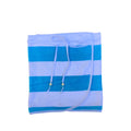 Aqua Striped Beach Towel Wrap