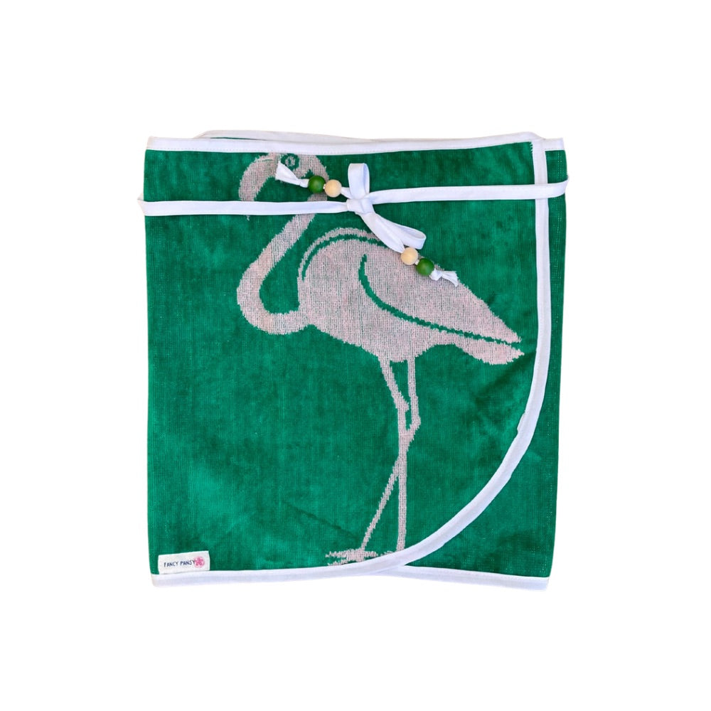 Emerald Flamingo Towel Wrap Skirt