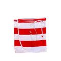 Vibrant Red Striped Towel Wrap Skirt