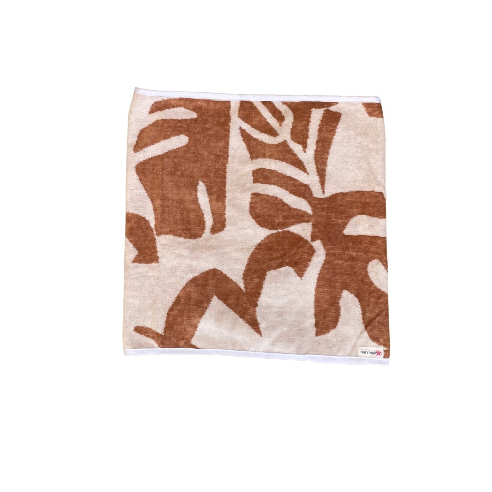 Terracotta Leaf Towel Wrap Skirt