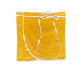 Yellow towel with white drawstring on a white background. Beach Wrap Skirt 