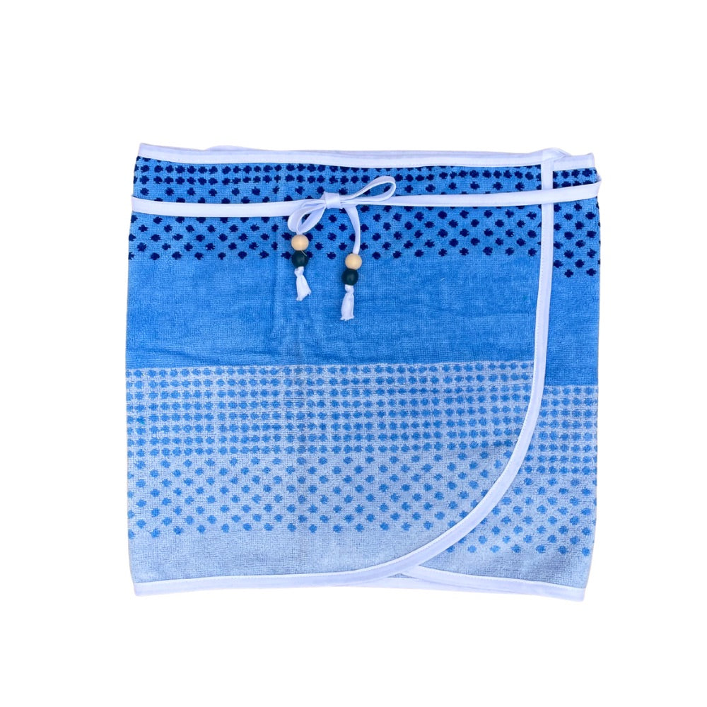 Blue Dot Towel Wrap