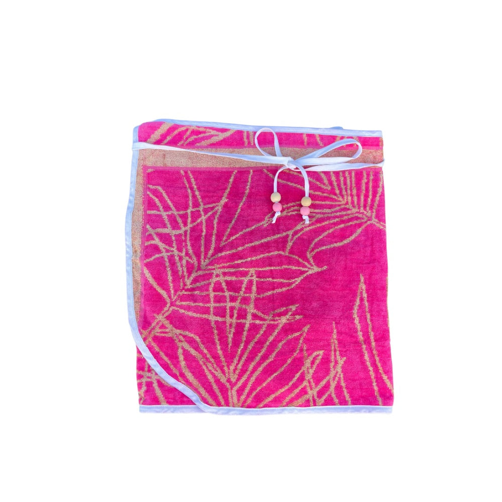 Pink Palm Paradise Towel Wrap