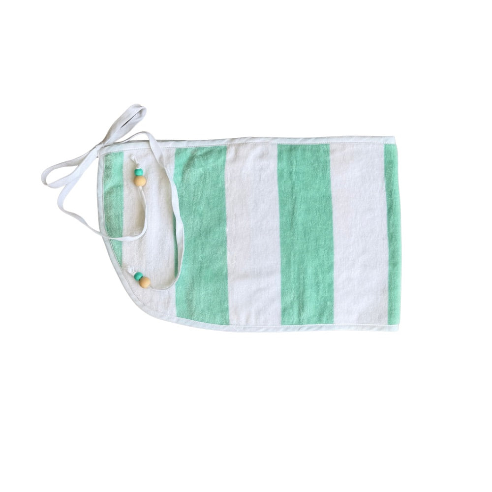 Light Teel Striped Towel Wrap Skirt