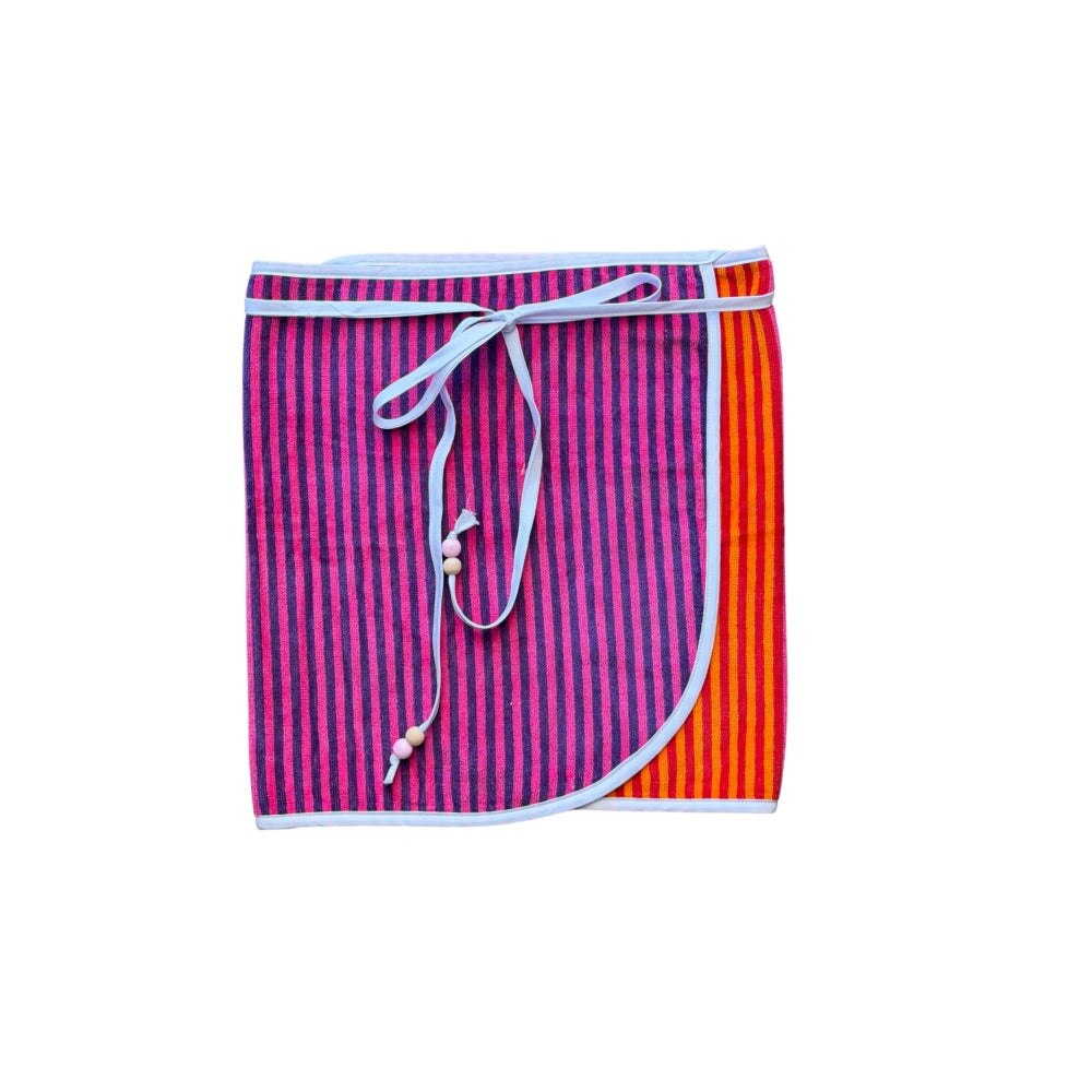Sunset Striped Trio Towel Wrap