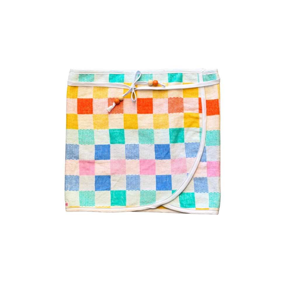 Pastel Checkered Towel Wrap