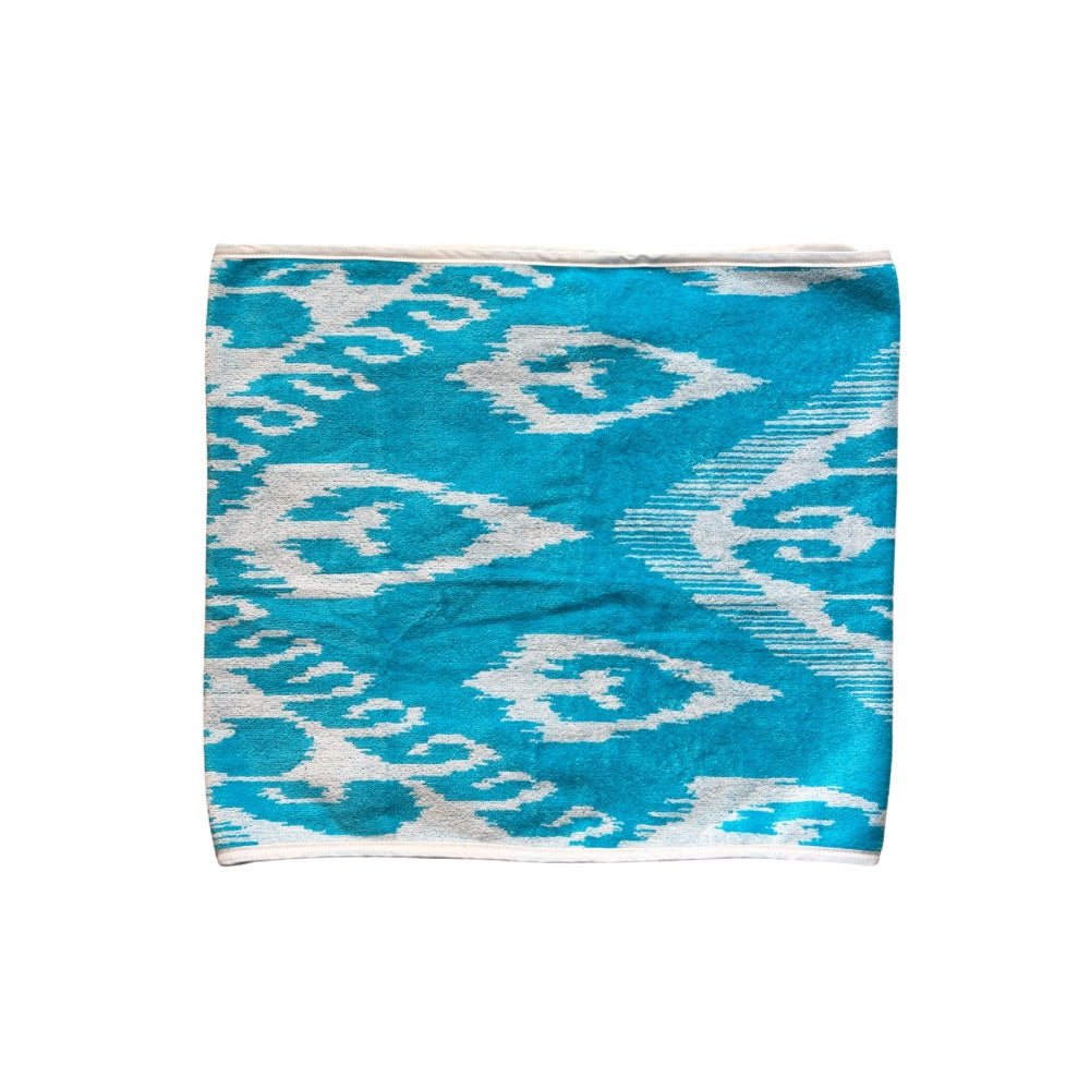 Aqua Ikat Towel Wrap