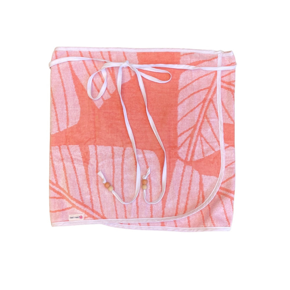 Coral Leaf Towel Wrap